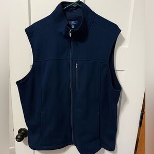 George Men's Navy Full-Zip Fleece Vest